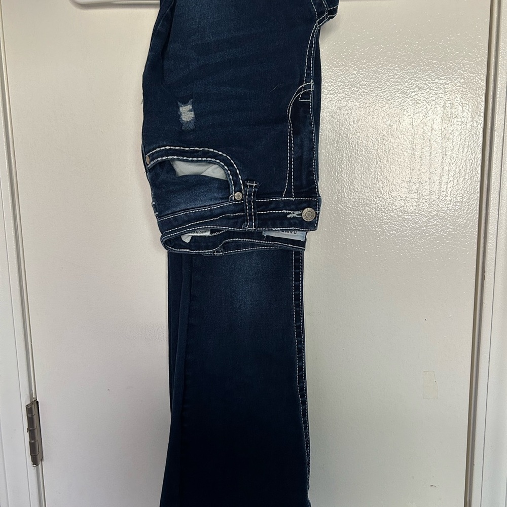 BAMBOO Women's Boot Cut Jeans - Dark Blue